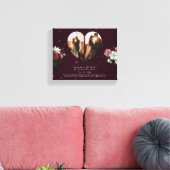 Chic Red Custom Heart-vormgeving cadeau voor haar  Canvas Afdruk (Insitu (Woonkamer))
