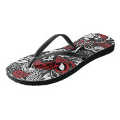 Chic Red en Black Paisley-Teenslippers Teenslippers (Schuin)