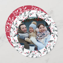 Chic Red en Green Waterverf Holly Kerstmis Wreater