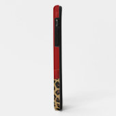 Chic Red en Jaguar Print Case-Mate iPhone Case (Achterkant/links)