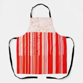 Chic Red en White Stripes Schort (Voorkant)