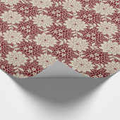 Chic Red Floral Cadeaupapier (Hoek)