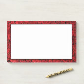 Chic Red Floral Post-it® Notes (Op bureau)