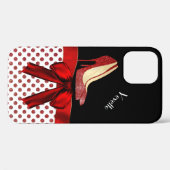 Chic Red Glitter Stilettos Case-Mate iPhone Case (Achterkant (horizontaal))
