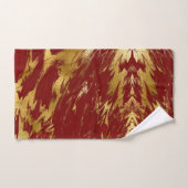 Chic Red Gold Faux Marmer Bad Handdoek (Handdoek)