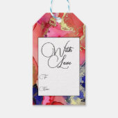 Chic Red Gold met Labels met liefdescadeaus Cadeaulabel (Voorkant)