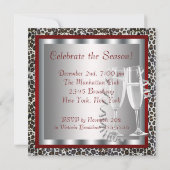 Chic Red High Heel Schoenen Kerstfeest Kaart (Achterkant)