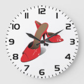 Chic Red High Heels Glamoureuze Stiletto Mode Grote Klok (Voorkant)