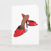 Chic Red High Heels Glamoureuze Stiletto Mode Kaart (Voorkant)