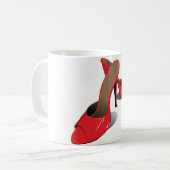 Chic Red High Heels Glamoureuze Stiletto Mode Koffiemok (Voorkant links)