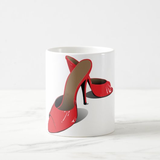 Chic Red High Heels Glamoureuze Stiletto Mode Koffiemok (Center)