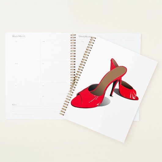 Chic Red High Heels Glamoureuze Stiletto Mode Planner
