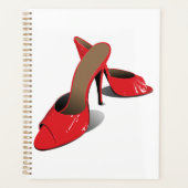 Chic Red High Heels Glamoureuze Stiletto Mode Planner (Voorkant)