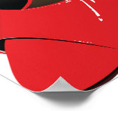 Chic Red High Heels Glamoureuze Stiletto Mode Poster (Hoek)