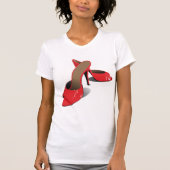 Chic Red High Heels Glamoureuze Stiletto Mode T-shirt (Voorkant)