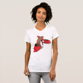 Chic Red High Heels Glamoureuze Stiletto Mode T-shirt (Voorkant volledig)