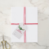 Chic Red Holly Leaves Bouquet Kerstfeestdag Cadeaulabel (Met Touw)