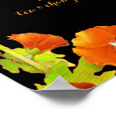 Chic Red Hollyhocks Business Poster (Hoek)