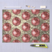 Chic Red kerstballen Gold Sparkles Tissuepapier (Craft)