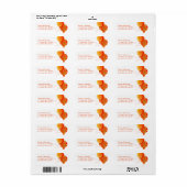Chic Red Lantern Wedding Return-adres Etiket (Full Sheet)