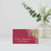 Chic Red met Driving Gold Visitekaartje (Staand voorkant)