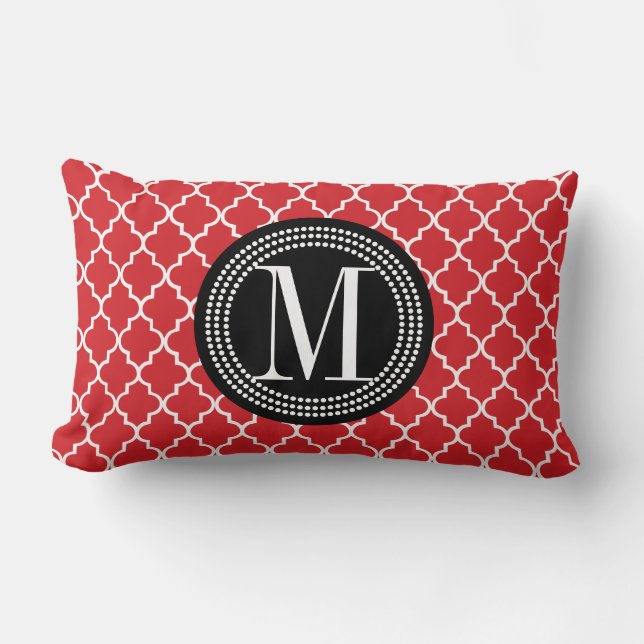 Chic Red Moroccan Lattice Persoonlijk Kussen (Voorkant)