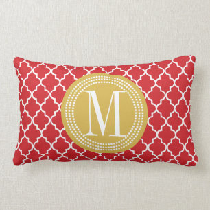 Chic Red Moroccan Lattice Persoonlijk Kussen