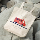 Chic Red Navy Fire Truck Engine Baby shower Tote Bag<br><div class="desc">Als u nog meer aanpassingen nodig hebt,  kunt u mij op yellowfebstudio@gmail.com vrij klikken.</div>