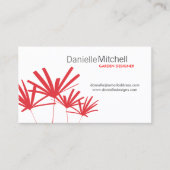 Chic Red Palms Visitekaartje (Voorkant)