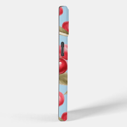 Chic Red, Pastel Blue en Gold Cherry Fruit Case-Mate iPhone Case (Achterkant / Rechts)