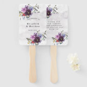 Chic Red Pink Peony Sage Foliage Weddenschap Bedan Handwaaier (Voorkant en achterkant)