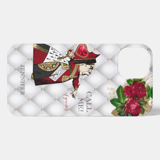 Chic Red  Queen of Hearts iPhone Hoesje (Achterkant horizontaal)