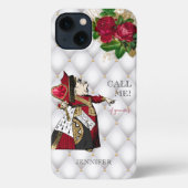 Chic Red  Queen of Hearts iPhone Hoesje (Achterkant)