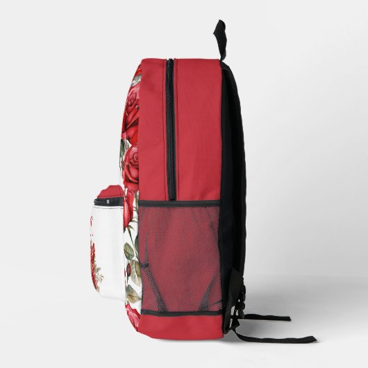 Chic Red Roses Bedrukte Rugzak (Rechts)