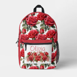 Chic Red Roses Bedrukte Rugzak