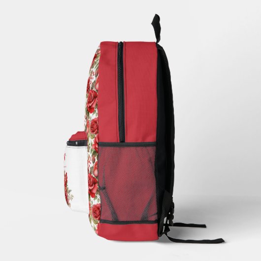 Chic Red Roses Bedrukte Rugzak (Rechts)