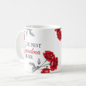 Chic Red Roses Beste Oma Koffiemok (Voorkant links)