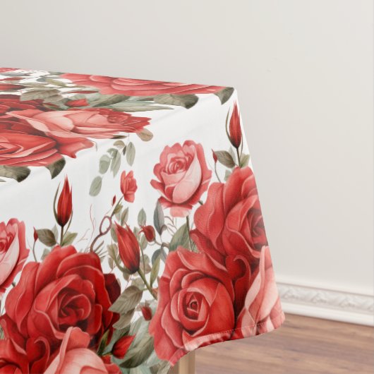 Chic Red Roses tafelkleed (Voorbeeld)