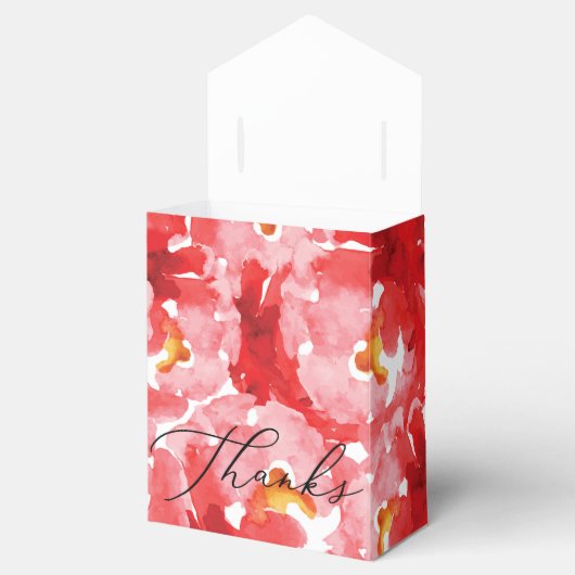 Chic Red Roses Vrijgezellenfeest Bedankdoosjes (Geopend)