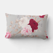 chic red, roze floral kussen (Achterkant)