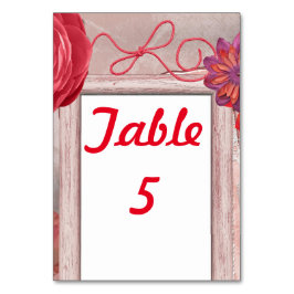 Chic Red Rustic Kaart