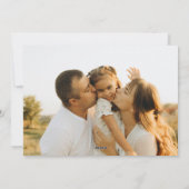 Chic Red Warm Wishes Two Beach Family Photo  Feestdagenkaart (Achterkant)