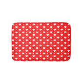 Chic Red White Hearts Pattern Girl Bath Mat (Voorkant)