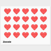 Chic Red White Hearts Pattern Girl Stickers (Vel)