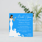 Chic Red Wine Damask Bridal Shower Invitation Kaart (Staand voorkant)