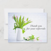 Chic Referral Dank u Tulip Flowers Business Kaart (Voorkant)