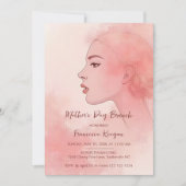 Chic Refined Artistic Peach Mother Silhouette Kaart (Voorkant)