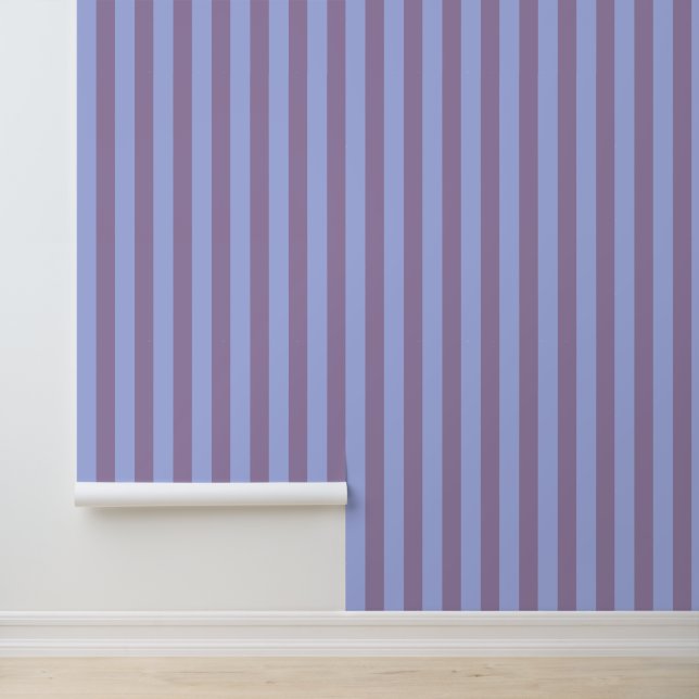 Chic Regular Stripes in zacht blauw en violet Behang (Applicatie)