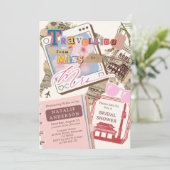 Chic Reizen van Miss naar Mrs Vrijgezellenfeest Kaart (Staand voorkant)