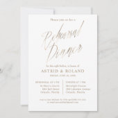 Chic repetitie diner Faux Gold Folie Kalligrafie Kaart (Voorkant)